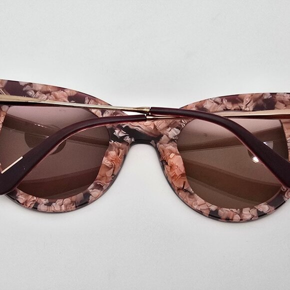 Krewe Laveau Nylon Brandy 24K Gold Frame Rose Gold Mirror Cat Eye Sunglasses main image 6